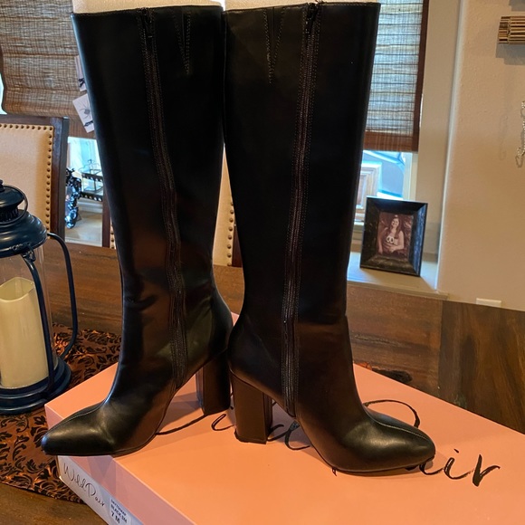 Macy’s Wild Pair Daytona Black Knee-High Zip Up Boots Size 7M - Picture 3 of 16